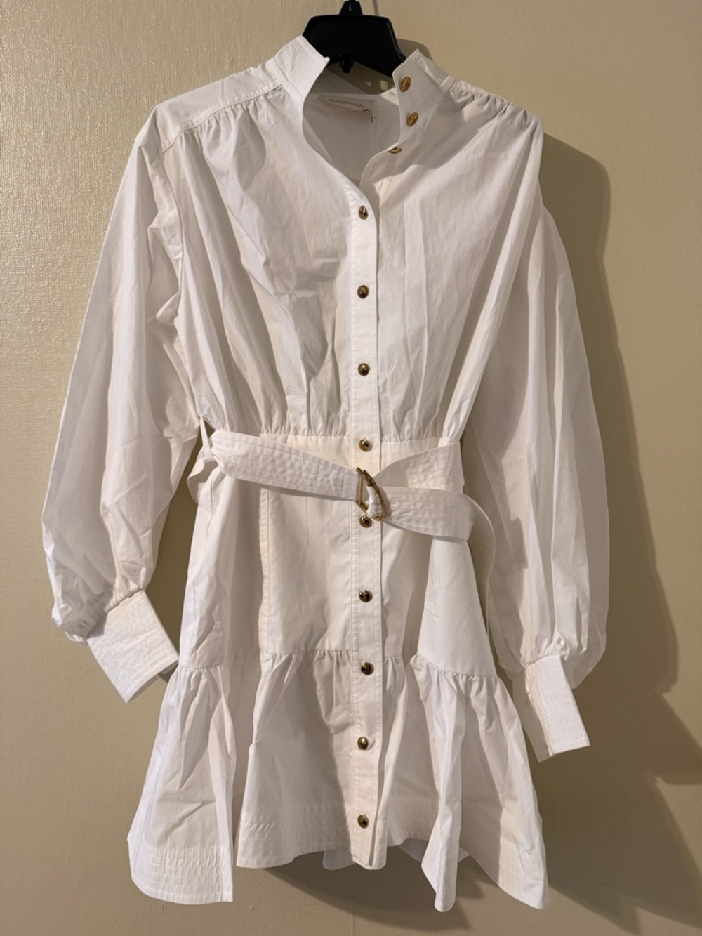 Zimmermann Belted Long Sleeve Cotton Utility Minidress - Picture 5 of 11